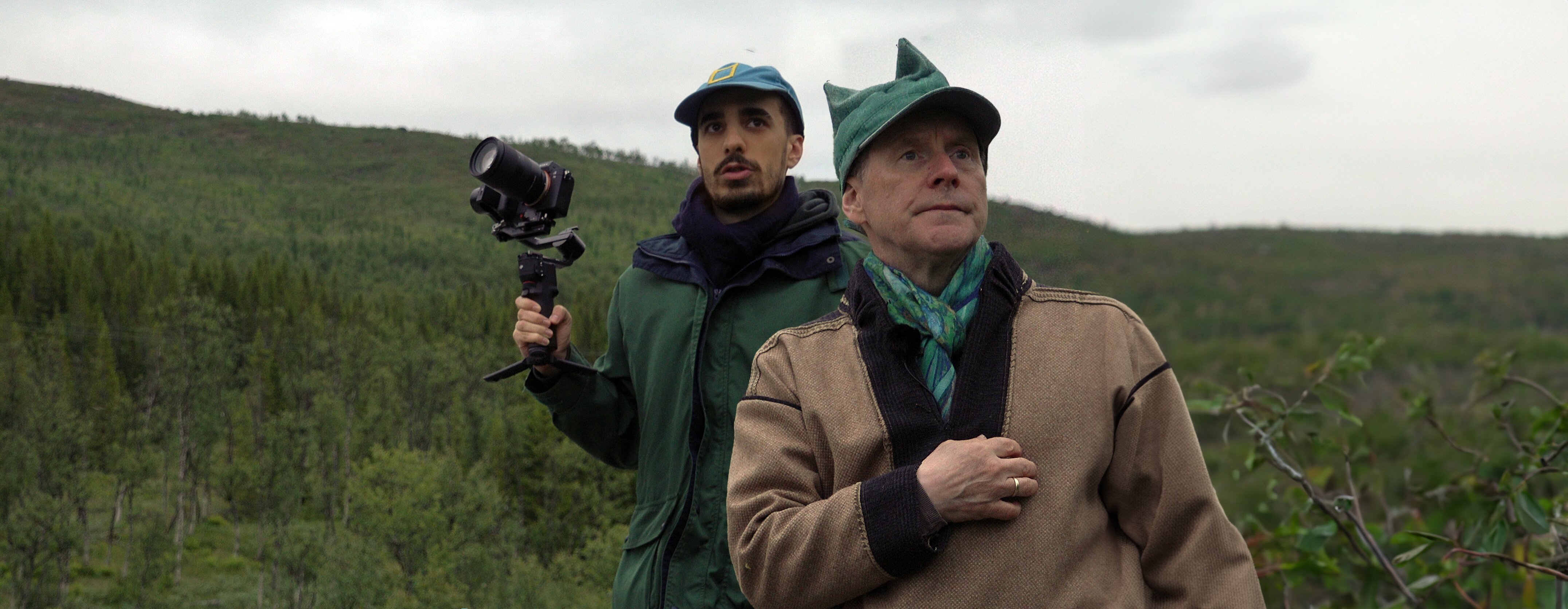 Nicola Renzi & Ánde Somby on the set of Advocate of Yoik